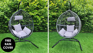 Egg Swing Chair With Pillows & Rain Cover - 2 Colours
