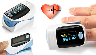 Fingertip Oxygen and Pulse Rate Monitor Oximeter - 4 Colours