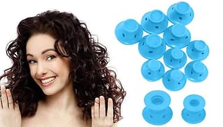 10 Heat-Free Silicone Sleeping Curlers - 2 Colours