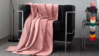 Super Soft Sherpa Fleece Throw Blanket - 13 Colours & 2 Sizes