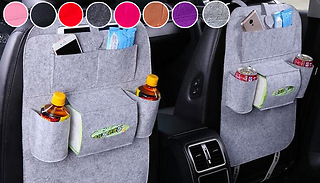 1 or 2 Multi-functional Car Back Seat Storage Bags - 8 Colours