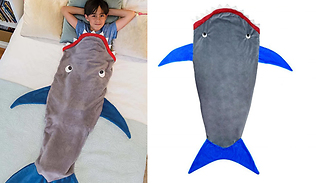 Soft Flannel Shark Sleeping Bag 