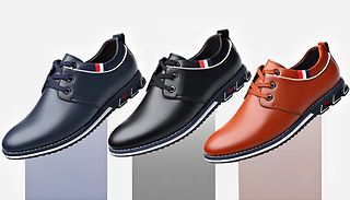 Men's PU Leather Smart Trainer Shoes - 3 Colours & 6 Sizes