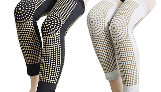 Pair of Self-Heating Magnetic Leg Warmers With Knee Support Pads - 2 C ...