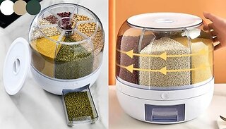 6-Grid Rotating Food Dispenser - 3 Colours