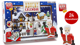 Block Tech 24-Scene Christmas Building Block Advent Calendar - Compati ...