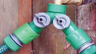 Two-Way Garden Tap Shut-Off Adapter