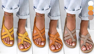 Women's Criss-Cross Strap Bunion Sandals - 4 Colours & 7 Sizes