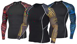 Men's Sports Quick Dry Long-Sleeve Stretchy Top - 3 Colours & 4 Sizes