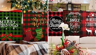 2-Pack of Cotton Christmas Pillowcases - 7 Designs