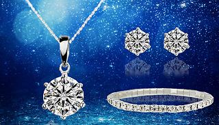 3-Piece Swarovski Crystals Solitaire Gift Set