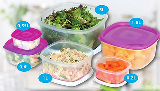 12 Piece Food Storage Containers - 3 Colours
