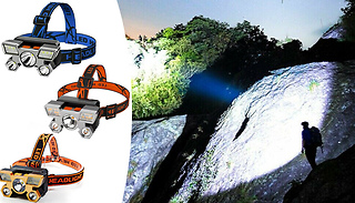 USB Rechargeable 5 LED Headlamp Flashlight - 3 Colours