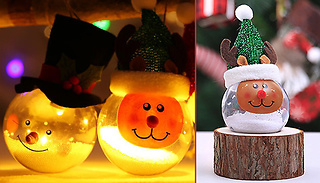 Light-Up Hanging Christmas Decoration Balls - 2 Styles