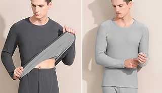 Men's Thermal Fleece-Lined Long Johns Set - 4 Colours & 5 Sizes