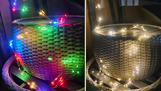 100 or 200 LED Solar Copper Wire Garden String Lights