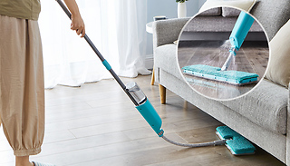 Flexible Double-Sided Mop with Sprayer - Extendable 165cm!