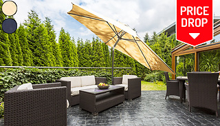 2.7M Crank Garden Parasol - 2 Colours