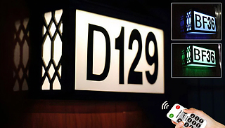Customisable Solar LED Door Number Wall Lamp - 3 Options