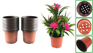 100 Plant Growing Pots with Drainage Holes