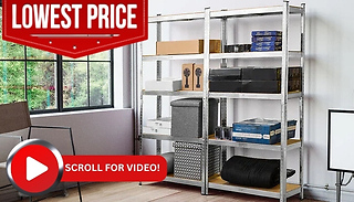 5-Tier Heavy Duty XL Fortified Metal Shelving Unit - 1 or 2-Pack!