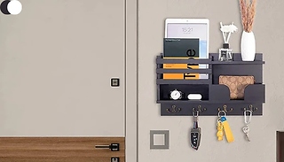 Key & Mail Wall-Mount Organisation Station - 2 Colours