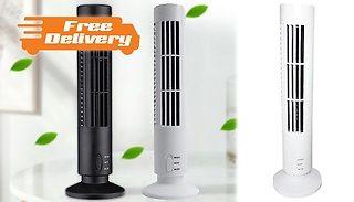 Bladeless USB Oscillating Tower Fan - 2 Colours