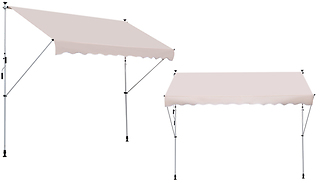 3m x 1.5m Outsunny Adjustable Aluminium Garden Awning