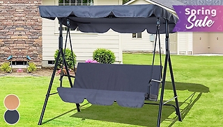 3-Seater Garden Swing Chair - 2 Colours