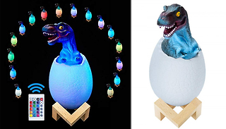 3D Dinosaur Night Light With Remote Control - 3 or 16 LED Colours