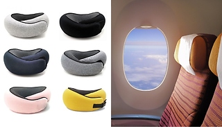 Memory Foam Travel Neck Pillow - 6 Colours