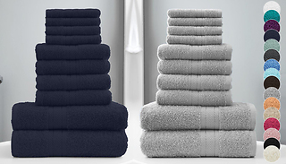 10-Piece Toronto Super Soft Cotton Towel Set - 16 Colours