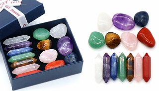 14-Piece Chakra Crystals & Stones Set