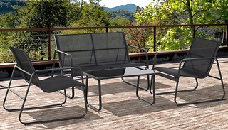 Outsunny 4-Seater Outdoor Garden Furniture Set!