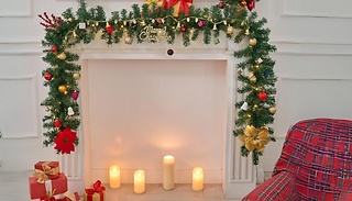 9ft LED Light-Up Christmas Garland Decoration 