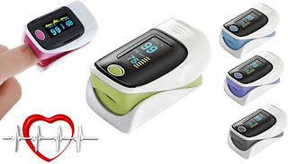 Fingertip Heart Rate Oximeter with LED Screen - 4 Colours