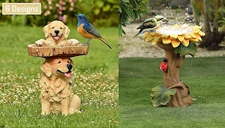 Mini Bird Bath Garden Statue - 6 Designs!