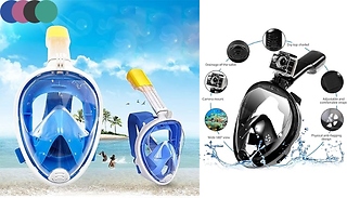 Full Face Snorkel Mask! - GoPro Compatible Mount & Optional Camera - 4 ...