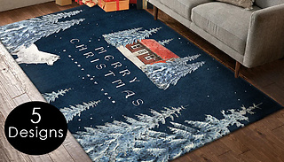 Christmas Themed Carpet Rugs - 5 Styles & 5 Sizes