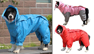 Dog Raincoat - 9 Sizes & 6 Colours