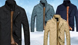Men's Faux Sherling-Lined Jacket  4 Colours, 6 Sizes 