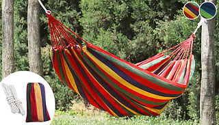 1 or 2 Person Camping Portable Hammock - 2 Colours