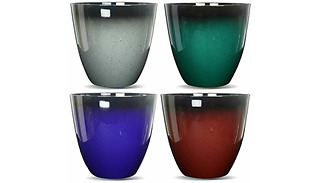 Large Round Glazed-Effect Egg Cup Planter - 4 Colours