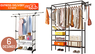 Heavy Duty Stainless Steel Clothes Rail - 6 Designs