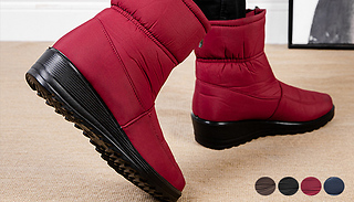 Women's Warm Zip Non-Slip Lined Snow Boots - 7 Sizes & 4 Colours
