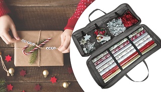 Grey Christmas Wrapping Paper Storage Bag 