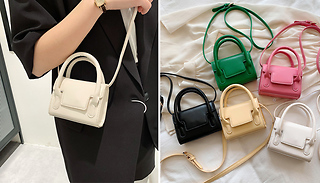 Faux Leather Mini Crossbody Structured Bags - 5 Colours
