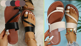 Women's Lightweight Open-Toe Strappy Sandals - 5 Colours & 8 Sizes