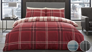 Bardsley Plaid Duvet Cover & Pillowcase Set - 3 Colours, 3 Sizes