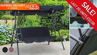 3-Seater Garden Swing Chair - 2 Colours